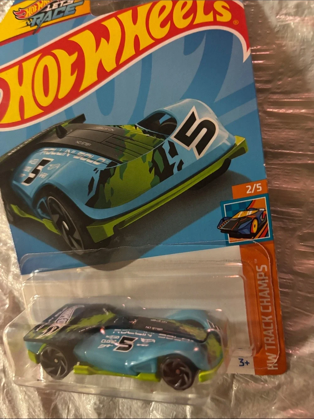 Hot Wheels Blue & Green Race Car Toy - Collectible Kids Vehicle